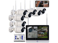 Laden Sie das Bild in den Galerie-Viewer, Kamera-Überwachungssystem (mit Monitor) mit 8 WLAN-Internetkameras QHD-Auflösung 2.304 x 1.296 Pixel (2K 1296p)