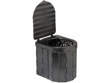 Laden Sie das Bild in den Galerie-Viewer, Faltbare mobile Toilette mit Deckel, 24 Beutel inklusive, bis 150 kg belastbar.