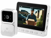 Laden Sie das Bild in den Galerie-Viewer, Funkklingel mit Video-Türsprechanlage inklusive Farb-Monitor. 4,3 Zoll Display. 10,9 cm.