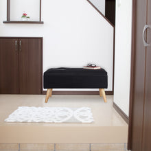Laden Sie das Bild in den Galerie-Viewer, Sitztruhe 40 Liter. 80 x 40 x 39,5 cm. Mit Stauraum, Sitztruhe, Sitzhocker mit Stoff-Polsterung.
