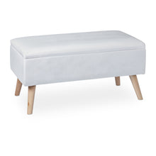 Laden Sie das Bild in den Galerie-Viewer, Sitztruhe 40 Liter. 80 x 40 x 39,5 cm. Mit Stauraum, Sitztruhe, Sitzhocker mit Stoff-Polsterung.