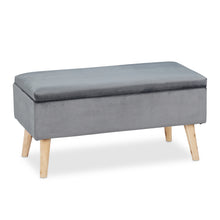 Laden Sie das Bild in den Galerie-Viewer, Sitztruhe 40 Liter. 80 x 40 x 39,5 cm. Mit Stauraum, Sitztruhe, Sitzhocker mit Stoff-Polsterung.