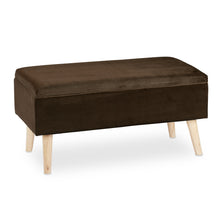 Laden Sie das Bild in den Galerie-Viewer, Sitztruhe 40 Liter. 80 x 40 x 39,5 cm. Mit Stauraum, Sitztruhe, Sitzhocker mit Stoff-Polsterung.