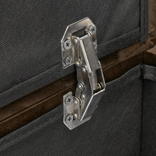 Laden Sie das Bild in den Galerie-Viewer, Sitztruhe 40 Liter. 80 x 40 x 39,5 cm. Mit Stauraum, Sitztruhe, Sitzhocker mit Stoff-Polsterung.
