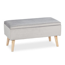 Laden Sie das Bild in den Galerie-Viewer, Sitztruhe 40 Liter. 80 x 40 x 39,5 cm. Mit Stauraum, Sitztruhe, Sitzhocker mit Stoff-Polsterung.