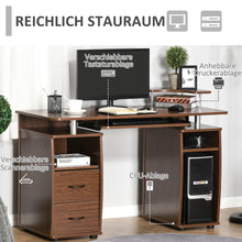 Laden Sie das Bild in den Galerie-Viewer, Computertisch Schreibtisch mit reichlich Stauraum, 2 Schubladen.