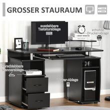 Laden Sie das Bild in den Galerie-Viewer, Computertisch Schreibtisch mit reichlich Stauraum, 2 Schubladen.