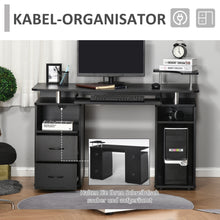 Laden Sie das Bild in den Galerie-Viewer, Computertisch Schreibtisch mit reichlich Stauraum, 2 Schubladen.