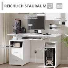 Laden Sie das Bild in den Galerie-Viewer, Computertisch Schreibtisch mit reichlich Stauraum, 2 Schubladen.