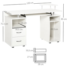 Laden Sie das Bild in den Galerie-Viewer, Computertisch Schreibtisch mit reichlich Stauraum, 2 Schubladen.