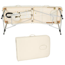 Laden Sie das Bild in den Galerie-Viewer, Aluminium-Massageliege Massagetisch Massagebank, 3 Zonen klappbar inkl. Tasche