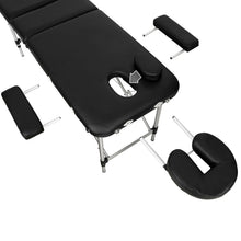 Laden Sie das Bild in den Galerie-Viewer, Aluminium-Massageliege Massagetisch Massagebank, 3 Zonen klappbar inkl. Tasche