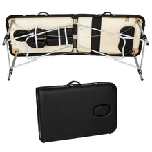 Laden Sie das Bild in den Galerie-Viewer, Aluminium-Massageliege Massagetisch Massagebank, 3 Zonen klappbar inkl. Tasche