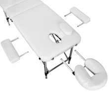 Laden Sie das Bild in den Galerie-Viewer, Aluminium-Massageliege Massagetisch Massagebank, 3 Zonen klappbar inkl. Tasche
