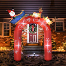 Laden Sie das Bild in den Galerie-Viewer, Aufblasbarer Weihnachtsbogen mit Rentierschlitten, 270 cm mit LED-Beleuchtung. Weihnachten Deko Luftfigur, wetterfest
