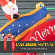 Laden Sie das Bild in den Galerie-Viewer, Aufblasbarer Weihnachtsbogen mit Rentierschlitten, 270 cm mit LED-Beleuchtung. Weihnachten Deko Luftfigur, wetterfest