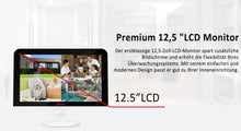 Laden Sie das Bild in den Galerie-Viewer, Überwachungskamera 4x Livebild Kamera Set mit 31 cm Monitor. 5 Megapixel. Schwenkbar. App.