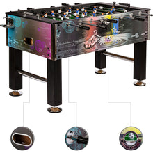 Laden Sie das Bild in den Galerie-Viewer, Turnier Tischfußball Tischkicker 60 kg. Verschiedene Farben z.B. Schwarz, Weiß, Braun, Holz oder diverse Motive. Massiv. Turniermaße.