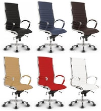 Laden Sie das Bild in den Galerie-Viewer, Design Chefsessel ELEGANTO hochwertiges Rindsleder 10 Jahre Garantie