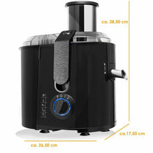 Laden Sie das Bild in den Galerie-Viewer, Entsafter für Obst und Gemüse aus Edelstahl 1.100 Watt, große 85 mm Einfüllöffnung. 3 Geschwindigkeitsstufen, Saftpresse (Juicer)