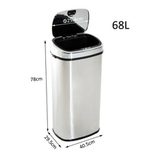 Laden Sie das Bild in den Galerie-Viewer, Abfalleimer XXL mit Hand-Bewegungssensor &amp; Aluminium-Korpus, 68 Liter oder 50 Liter