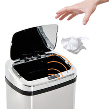 Laden Sie das Bild in den Galerie-Viewer, Abfalleimer XXL mit Hand-Bewegungssensor &amp; Aluminium-Korpus, 68 Liter oder 50 Liter