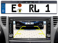 Laden Sie das Bild in den Galerie-Viewer, Funk-Rückfahrkamera im Nummernschild-Halter mit 10,9-cm-TFT-Monitor (Funk Rückfahrkamera Komplettsystem)