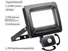 Laden Sie das Bild in den Galerie-Viewer, LED Flutlicht. Neues Modell. Mit Bewegungsmelder. 10 - 50 Watt.