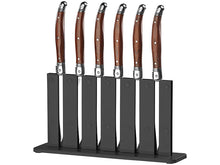 Laden Sie das Bild in den Galerie-Viewer, 12er-Set exklusive Laguiole-Steakmesser für Ihre exklusive Grillparty. Holz, schwarz oder Edelstahl.