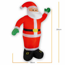 Laden Sie das Bild in den Galerie-Viewer, Weihnachtsmann - aufblasbar. Mit LED-Beleuchtung. Bester Blickfänger. 1,95 - 10 Meter Höhe.
