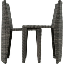 Laden Sie das Bild in den Galerie-Viewer, Polyrattan Sitzgruppe 2er Set mit Tisch. Bistrotisch, Bistroset. platzsparend ineinander zu schieben. 3 Farben.