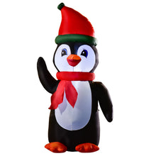 Laden Sie das Bild in den Galerie-Viewer, Aufblasbarer Pinguin, 160 cm mit LED-Beleuchtung. Weihnachten Deko Luftfigur