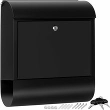 Laden Sie das Bild in den Galerie-Viewer, Extra großer Edelstahl Briefkasten XXL Schwarz oder Edelstahl. 38 x 12 x 46 cm