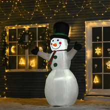 Laden Sie das Bild in den Galerie-Viewer, Aufblasbarer Schneemann, 193 cm mit LED-Beleuchtung. Weihnachten Deko Luftfigur