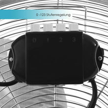 Laden Sie das Bild in den Galerie-Viewer, Windmaschine Bodenventilator Ø50 cm mit 100 Watt. Extrem stark aber sehr leise