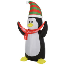 Laden Sie das Bild in den Galerie-Viewer, Aufblasbarer Pinguin, 243 cm mit LED-Beleuchtung. Weihnachten Deko Luftfigur