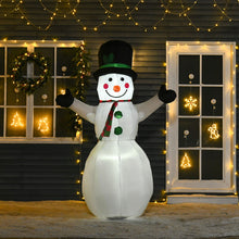 Laden Sie das Bild in den Galerie-Viewer, Aufblasbarer Schneemann, 193 cm mit LED-Beleuchtung. Weihnachten Deko Luftfigur