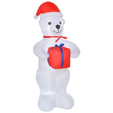 Laden Sie das Bild in den Galerie-Viewer, Aufblasbarer Weihnachts-Eisbär, 180 cm mit LED-Beleuchtung. Weihnachten Deko Luftfigur