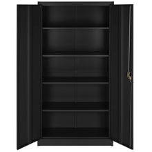 Laden Sie das Bild in den Galerie-Viewer, Aktenschrank (Stahlschrank) mit Fächern, abschließbar, 2 Flügeltüren (180x80x40 cm)