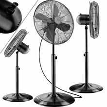 Laden Sie das Bild in den Galerie-Viewer, Standventilator Ø40 cm Luftkühler Ventilator 60W Lüfter Metall Chrom, Kupfer oder Schwarzmetall