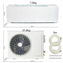 Laden Sie das Bild in den Galerie-Viewer, Split Klimaanlage 9000 BTU Klimagerät mit Wandhalterung. WLAN. Vorbefüllt.