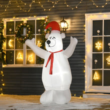 Laden Sie das Bild in den Galerie-Viewer, Aufblasbarer Weihnachts-Eisbär, 172 cm mit LED-Beleuchtung. Weihnachten Deko Luftfigur