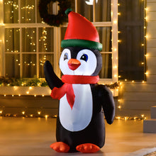 Laden Sie das Bild in den Galerie-Viewer, Aufblasbarer Pinguin, 160 cm mit LED-Beleuchtung. Weihnachten Deko Luftfigur