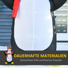 Laden Sie das Bild in den Galerie-Viewer, Aufblasbarer Pinguin, 243 cm mit LED-Beleuchtung. Weihnachten Deko Luftfigur