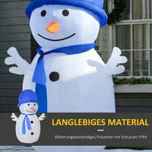 Laden Sie das Bild in den Galerie-Viewer, Aufblasbarer Schneemann mit Drehlichtern, 180 cm mit LED-Beleuchtung. Weihnachten Deko Luftfigur