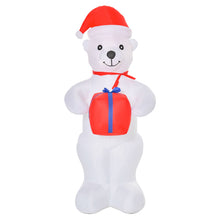 Laden Sie das Bild in den Galerie-Viewer, Aufblasbarer Weihnachts-Eisbär, 180 cm mit LED-Beleuchtung. Weihnachten Deko Luftfigur