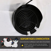 Laden Sie das Bild in den Galerie-Viewer, Aufblasbare Schneemann-Skulptur, 125 cm mit LED-Beleuchtung. Weihnachten Deko Luftfigur