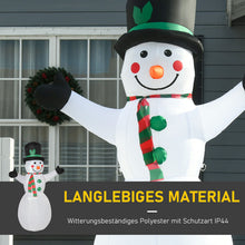Laden Sie das Bild in den Galerie-Viewer, Aufblasbarer Schneemann, 193 cm mit LED-Beleuchtung. Weihnachten Deko Luftfigur