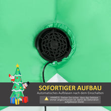 Laden Sie das Bild in den Galerie-Viewer, Aufblasbarer Tannenbaum mit Nikolaus und Schneemann, 210 cm mit LED-Beleuchtung. Weihnachten Deko Luftfigur