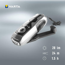 Laden Sie das Bild in den Galerie-Viewer, Varta LED Dynamo Taschenlampe. Sehr lange Ausdauer, extrem hell. Immer einsatzbereit. Batterielos.